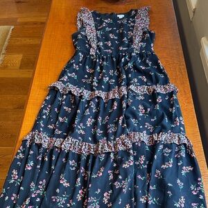 J. Crew Navy Floral Kids Dress